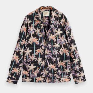 Scotch Soda Deconstructed PALM SPRINGS Linen Navy Blazer JACKET Performative